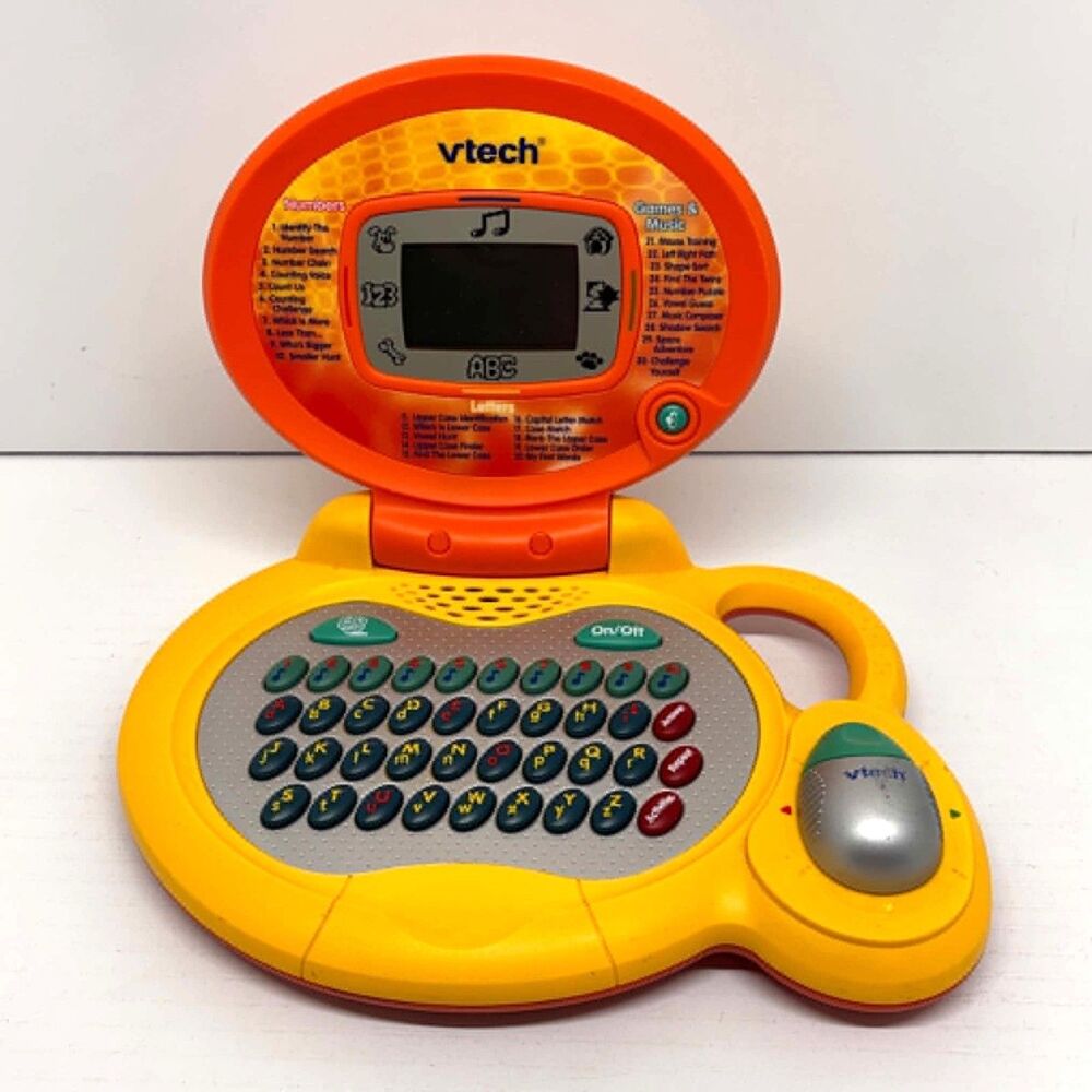Vintage VTech Tote-and-Go Laptop Plus Learning System With Mouse - Tested Works